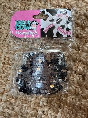 Kids Sequin Coin Purse - Silver/Black